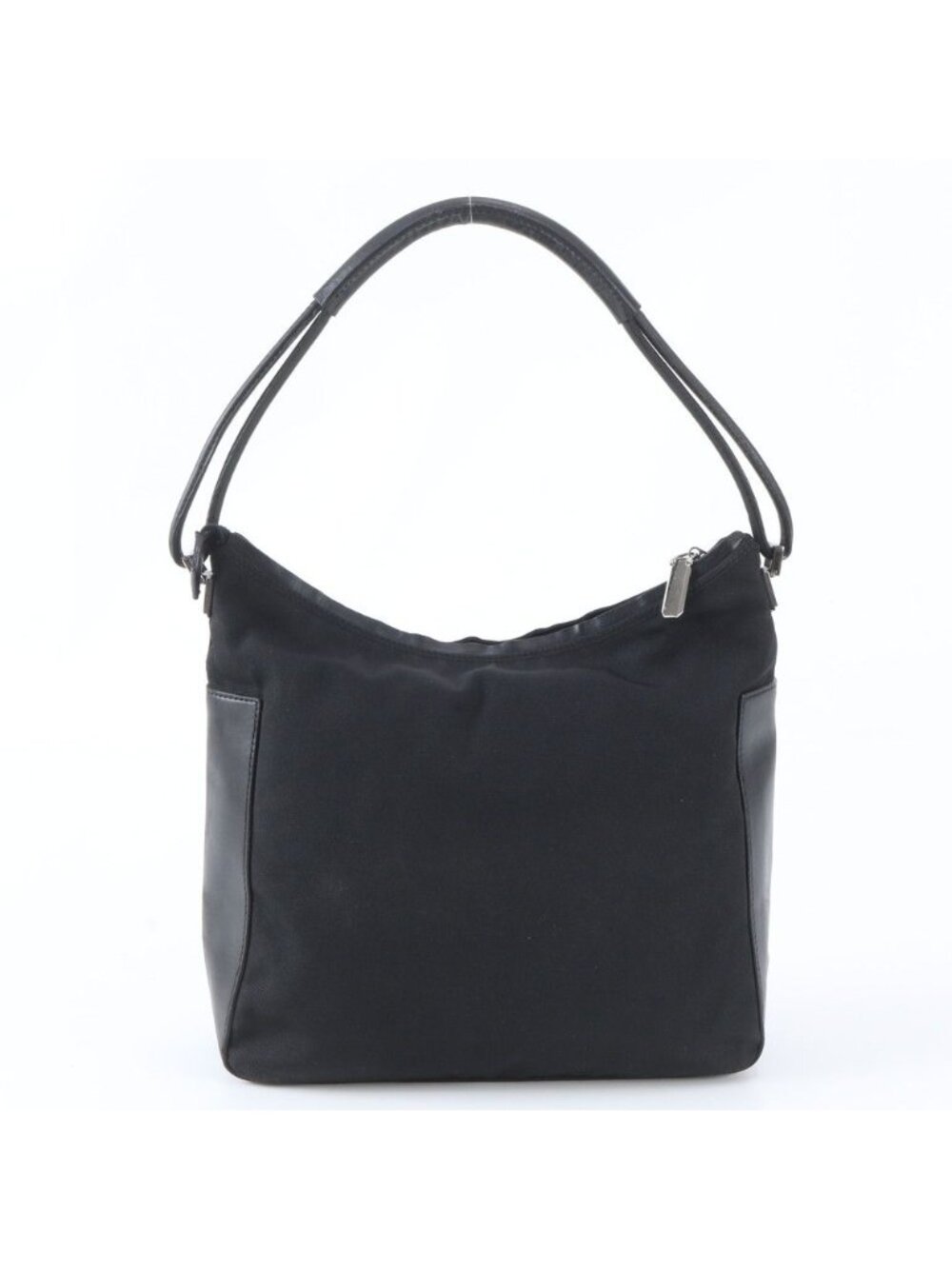Gucci Leather Canvas Shoulder Bag Hand Black
